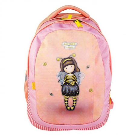 Sac à dos fille 2-en-1 à motif 44 cm Bleu / violet+Pêche+Rose/multicolore 8 - vertbaudet enfant 