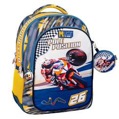 Sac à dos enfant moto pole position 43 cm à 2 compartiments  - vertbaudet enfant