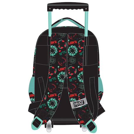 Sac à dos chariot 3 compartiments zippés motif lion – must team Bleu lagon 2 - vertbaudet enfant 
