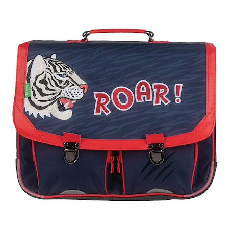 Cartable aaron 2025 38 cm à 2 compartiments Noir / bordeaux / bleu 1 - vertbaudet enfant 