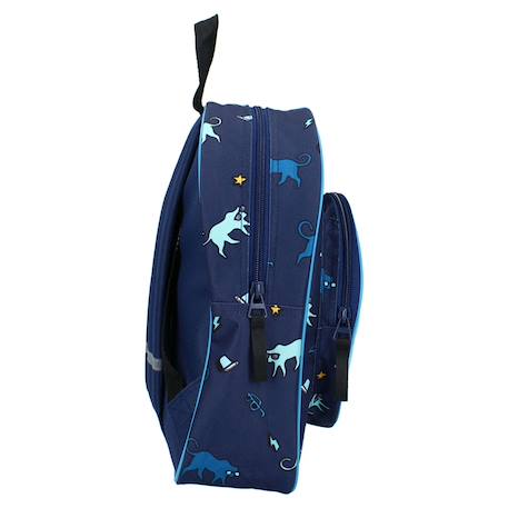 Sac à dos enfant pret tiger 30 cm poche zippée Noir / bleu / marine / noir 3 - vertbaudet enfant 