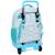 Sac à dos à roulettes moos fiori 45 cm trolley haut de gamme Multicolore 2 - vertbaudet enfant 