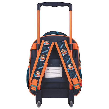 Sac à dos chariot maternelle bulldozer avec led à tapoter Noir / orange / clair / bleu 2 - vertbaudet enfant 