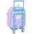 Sac à roulettes fille polyester imprimé disney frozen Bleu / violet 2 - vertbaudet enfant 