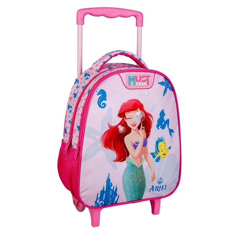 Fille-Sac chariot enfant avec poignée extensible la petite sirène – 2 compartiments