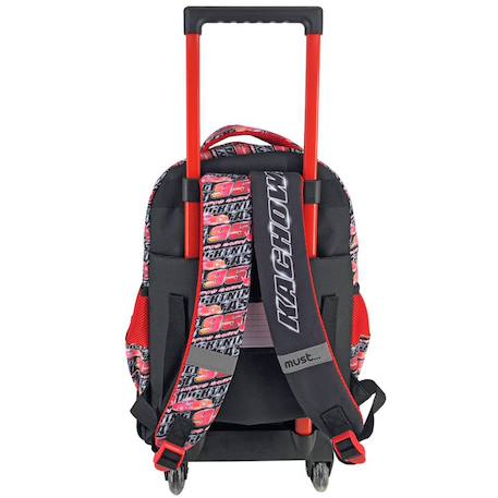Sac à roulettes cars lightning mcqueen – 3 compartiments à zip led Noir / rouge / blanc 2 - vertbaudet enfant 
