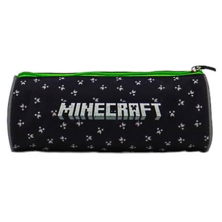Trousse garçon ronde en tissu motif minecraft farming minecraft Vert/blanc/orange 2 - vertbaudet enfant 
