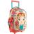 Sac à dos à roulettes girl flower must be happy 45 cm trolley Multicolore 1 - vertbaudet enfant 