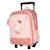 Sac à dos à roulettes 43 cm - motif cheval - generique bella sara Blanc / multicolore+Violet 1 - vertbaudet enfant 