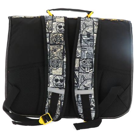 Cartable scolaire garçon emoji devil idéal école primaire 41 cm Noir / jaune 4 - vertbaudet enfant 