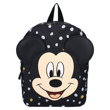 Sac à dos mickey mouse avec appliqué pu et motif pois Noir / blanc / gris 4 - vertbaudet enfant 