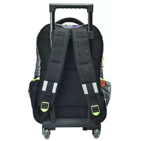 Sac à dos à roulettes tortues ninja teenage mutant ninja turtles – 46 cm, a4 tortues ninja Noir / orange / clair 3 - vertbaudet enfant 