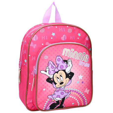 Sac à dos maternelle fille minnie i like smiles 29 cm Rose 1 - vertbaudet enfant 