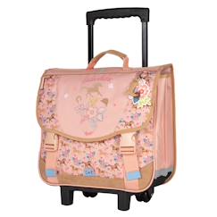 Cartable trolley scolaire galop imprimé chevaux stalla bianca 38 cm  - vertbaudet enfant