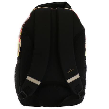 Sac à dos scolaire en tissu métallisé motif floral hallmark Blanc / doré / bleu 3 - vertbaudet enfant 