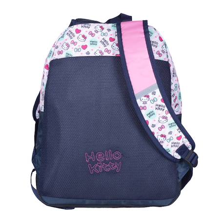 Sac à dos scolaire fille motif hello kitty dos moussé renforcé 42 cm Blanc / rose / bleu 2 - vertbaudet enfant 
