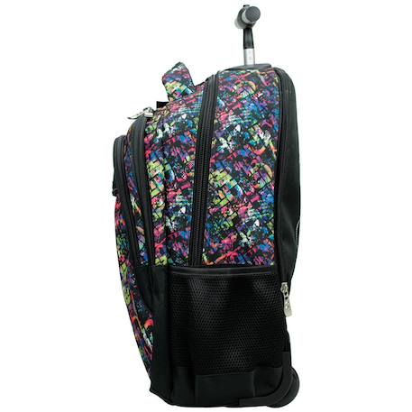 Trolley scolaire fille no fear girl 48 cm Noir / multicolore 3 - vertbaudet enfant 