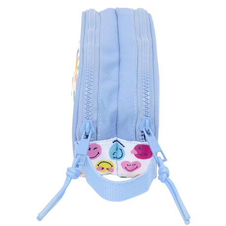 Trousse rectangulaire smiley world heureux double compartiment zippé – smiley world Bleu 3 - vertbaudet enfant 