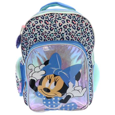 Sac à dos minnie léopard avec bretelles rembourrées 42 cm Bleu / vert / gris 3 - vertbaudet enfant 