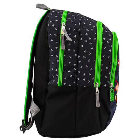 Sac à dos minecraft tnt pixel art polyester 2 compartiments Noir / doré 2 - vertbaudet enfant 
