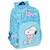 Sac à dos scolaire fille imprimé peanuts en textile snoopy Bleu / rose / clair 1 - vertbaudet enfant 