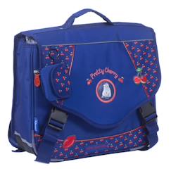 Cartable tissu imprimé cerises teo jasmin 38 cm  - vertbaudet enfant