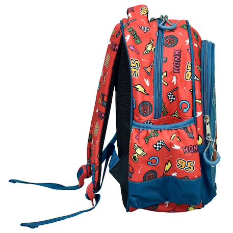 Sac à dos maternelle garçon cars motif course en tissu résistant Rouge 4 - vertbaudet enfant 