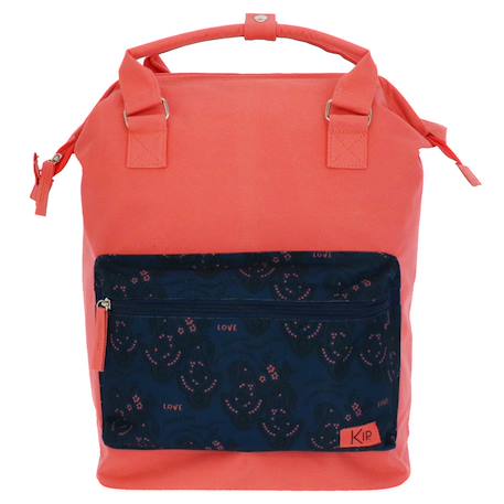 Sac à dos fille kip love en toile déperlante 40 cm Pêche 2 - vertbaudet enfant 