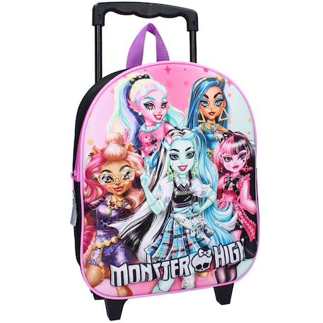 Sac à dos à roulettes monster high the boo crew 3d 32 cm - maternelle Multicolore 1 - vertbaudet enfant 