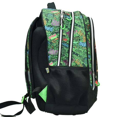 Sac à dos garçon tortue ninja motif skate néon graffiti 2 compartiments Multicolore 3 - vertbaudet enfant 