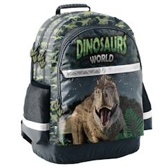 Sac à dos scolaire dinosaurs world avec 2 compartiments 42 cm  - vertbaudet enfant