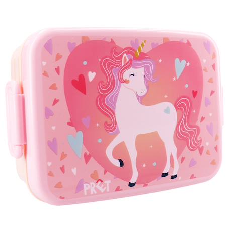 Boîte à goûter licorne en pvc 16 cm Rose/bleu/vert 1 - vertbaudet enfant 