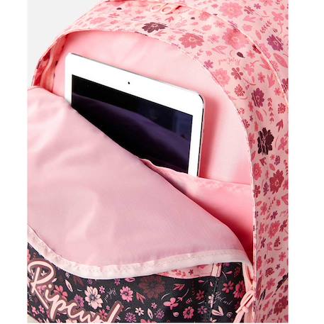 Sac à dos scolaire double dome rip curl 2 poches zippées 42 cm Blanc / rose / clair / gris 4 - vertbaudet enfant 