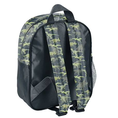 Sac à dos maternelle motif dinosaure tissu synthétique Noir / vert 3 - vertbaudet enfant 