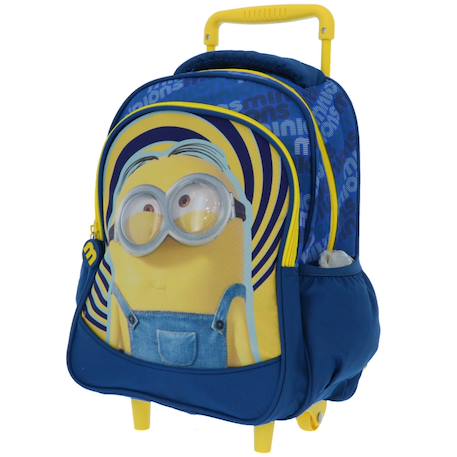 Sac à dos à roulettes enfant minions pour lécole primaire 39 cm Bleu / jaune 1 - vertbaudet enfant 