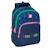 Sac à dos scolaire benetton damero 42 cm – 2 compartiments zippés benetton Bleu / jaune / bleu 1 - vertbaudet enfant 