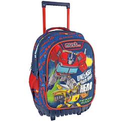 Sac à dos trolley 3 compartiments avec base rigide transformers hero 45 cm  - vertbaudet enfant