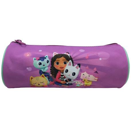 Trousse fille ronde gabby et la maison magique family 21 cm Violet 2 - vertbaudet enfant 