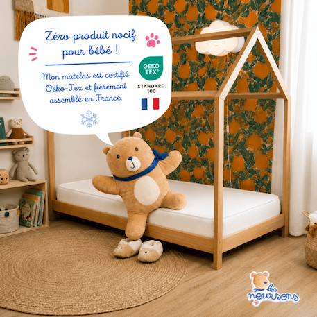Matelas enfant / bébé 80x160 cm - idéal pour lit cabane / lit gigogne - réversible - oeko tex Blanc 2 - vertbaudet enfant 