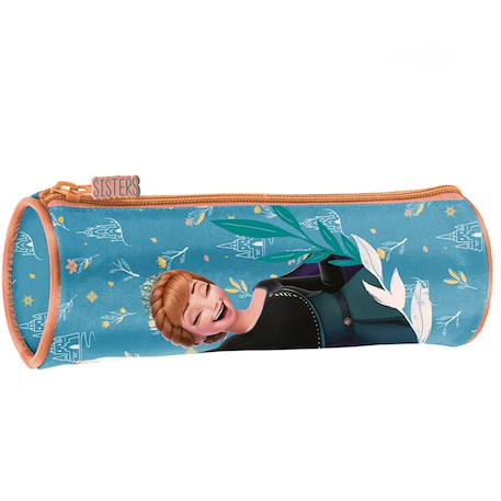 Trousse ronde cylindrique imprimée elsa toile Orange 2 - vertbaudet enfant 