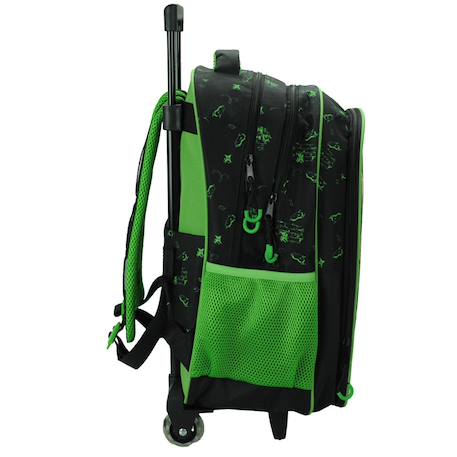 Sac à dos à roulettes tortue ninja bros 46 cm - 2 compartiments Noir / vert 2 - vertbaudet enfant 
