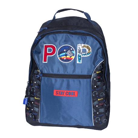 Sac à dos scolaire garçon - 43 cm Bleu+Bleu / jaune+Gris 1 - vertbaudet enfant 