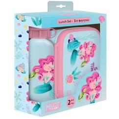 Puériculture-Repas-Lot repas enfant sirène 2 pièces boîte pvc + gourde alu