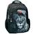 Sac à dos scolaire garçon no fear lion photoréaliste 43 cm Blanc / noir / rouge 1 - vertbaudet enfant 