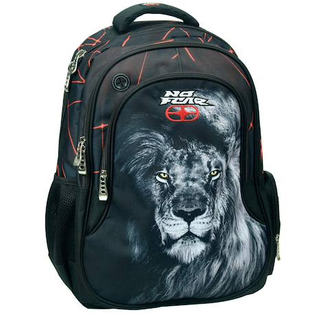Garçon-Accessoires-Cartable, trousse-Sac à dos scolaire no fear lion photoréaliste 43 cm