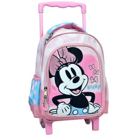 Fille-Accessoires-Cartable, trousse-Sac à dos à roulettes enfant - imprimé minnie - disney vintage love