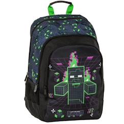 Sac à dos minecraft zombie 42 cm – 2 compartiments zippés  - vertbaudet enfant