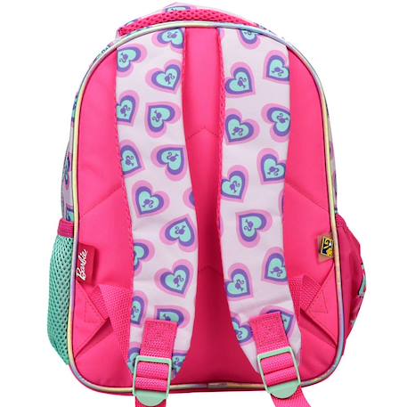 Sac à dos barbie coeur avec poches latérales pour la maternelle 30 cm Rose 2 - vertbaudet enfant 