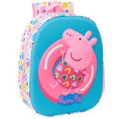 Sac à dos maternelle peppa pig effet 3d mousse pool party  - vertbaudet enfant