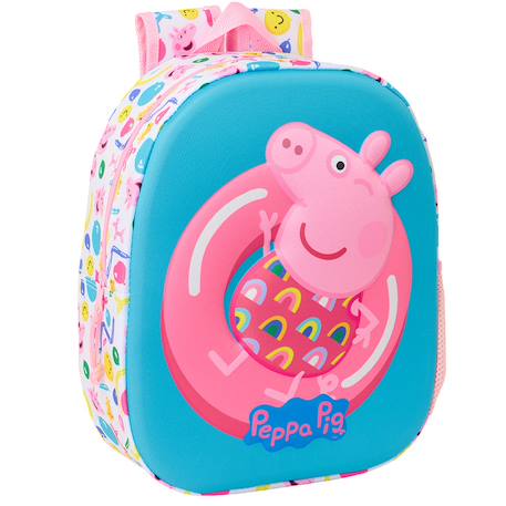 Fille-Accessoires-Sac à dos maternelle peppa pig effet 3d mousse pool party